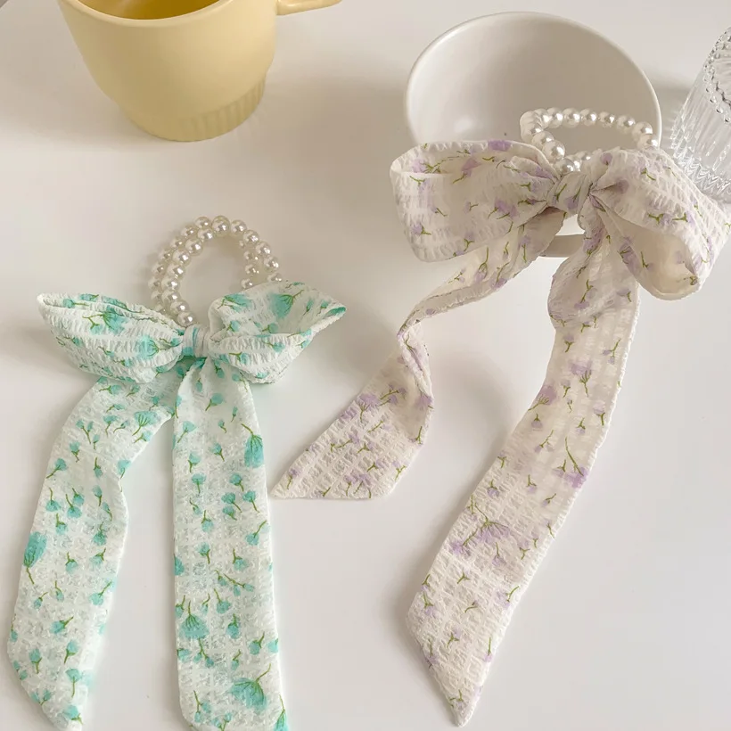 Printed Pearl Headband Bow Ribbon Hair Rope Women's Ribbon Headwear Korean Headband Small Fresh Cute And Gentle 
Printed Pearl Headband Bow Ribbon Hair Rope Women's Ribbon Headwear Korean Headband Small Fresh Cute And Gentle