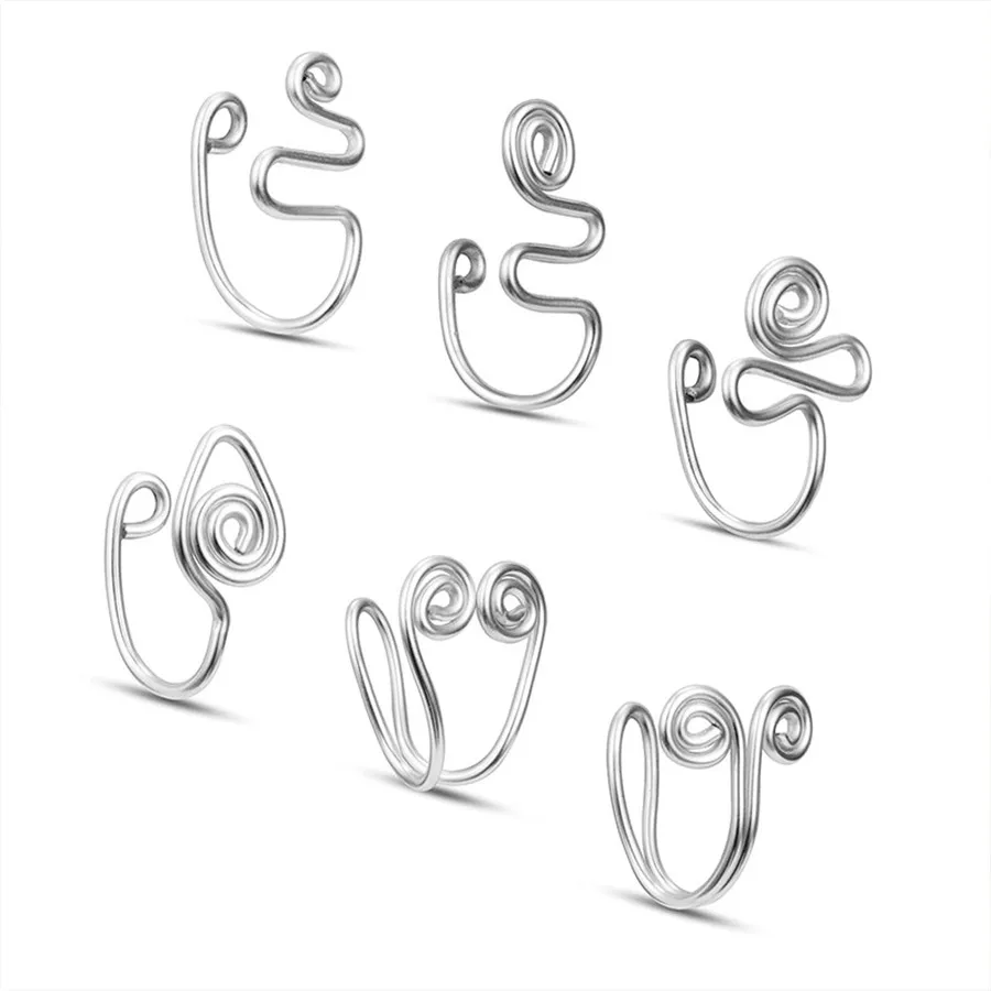 2021 New Fashion Women's Retro 6 PCS U Opening Fake Nose Ring Copper Adjustable Opening Without Perforation Hoop Ring Jewelry
2021 New Fashion Women's Retro 6 PCS U Opening Fake Nose Ring Copper Adjustable Opening Without Perforation Hoop Ring Jewelry