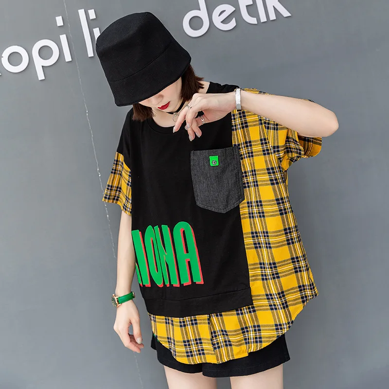 Max LuLu 2020 Summer European Fashion Ladies Vintage Tops Womens Casual Plaid Printed Tshirts Denim Loose Tee Shirts Plus Size
Max LuLu 2020 Summer European Fashion Ladies Vintage Tops Womens Casual Plaid Printed Tshirts Denim Loose Tee Shirts Plus Size