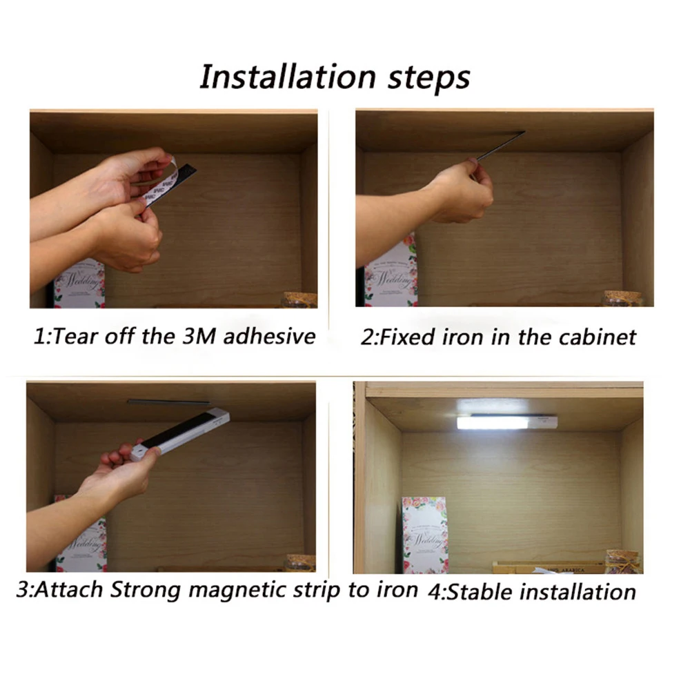 USB Rechargeable 6 LED Under Cabinet Light PIR Motion Sensor Closet Light Wireless Magnetic Stick-on LED Night Light For Kitchen
USB Rechargeable 6 LED Under Cabinet Light PIR Motion Sensor Closet Light Wireless Magnetic Stick-on LED Night Light For Kitchen