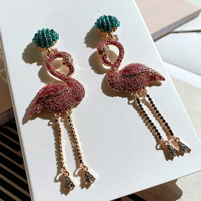 Origin Summer Bling Bling Rhinestone Red Color Bird Dangle Earring for Women Girls Trendy Long Tassel Drop Earring Jewelry
Origin Summer Bling Bling Rhinestone Red Color Bird Dangle Earring for Women Girls Trendy Long Tassel Drop Earring Jewelry