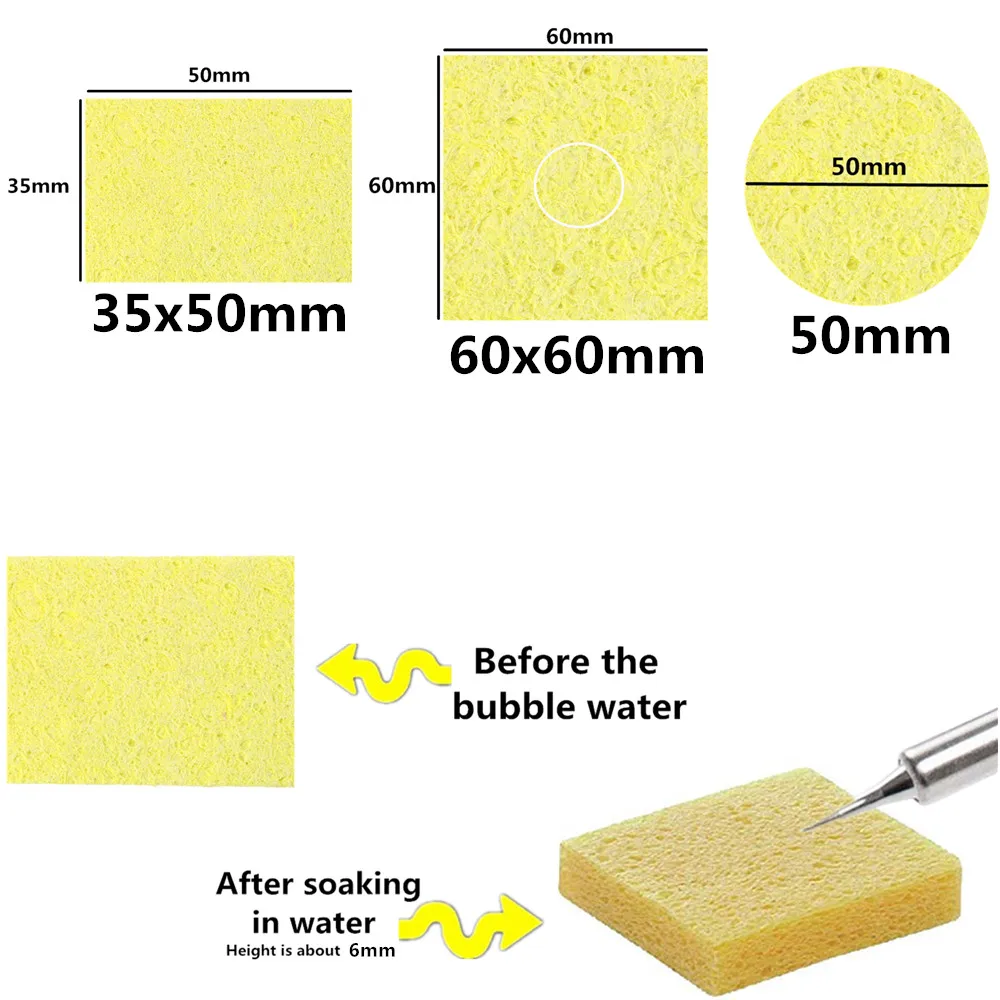 Heatstable Thick Soldering Iron Cleaning Replacement High Temperature Resistant Sponges Welding Accessories Cleaning cotton Clea
Heatstable Thick Soldering Iron Cleaning Replacement High Temperature Resistant Sponges Welding Accessories Cleaning cotton Clea