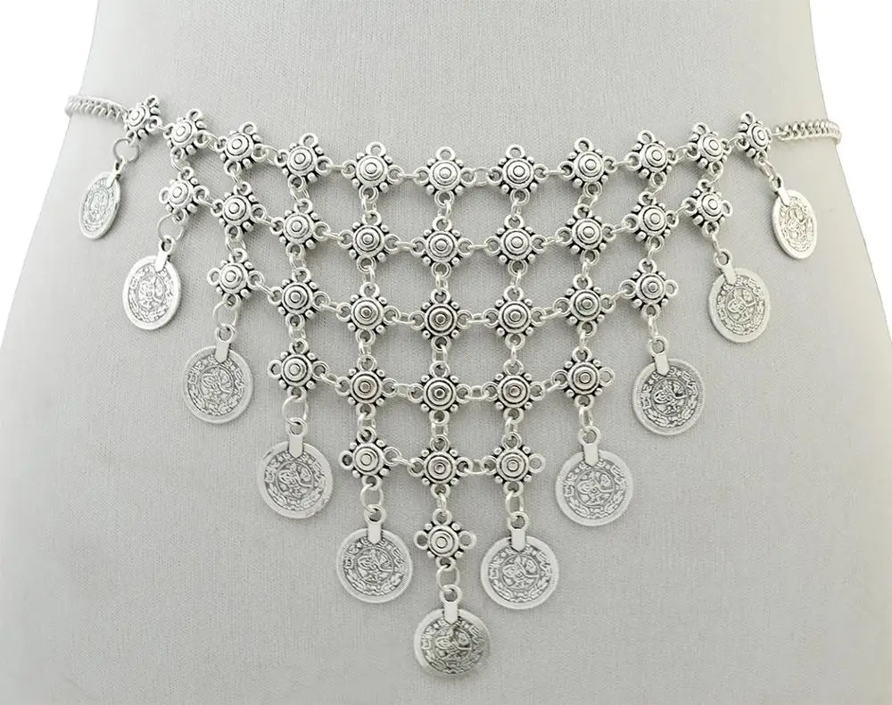 Turkish Belt Gypsy Sliver Color Metal Flower Coin Tassel Waist Chains Body Jewelry sexy belly Charms Jewelry For Women Party
Turkish Belt Gypsy Sliver Color Metal Flower Coin Tassel Waist Chains Body Jewelry sexy belly Charms Jewelry For Women Party