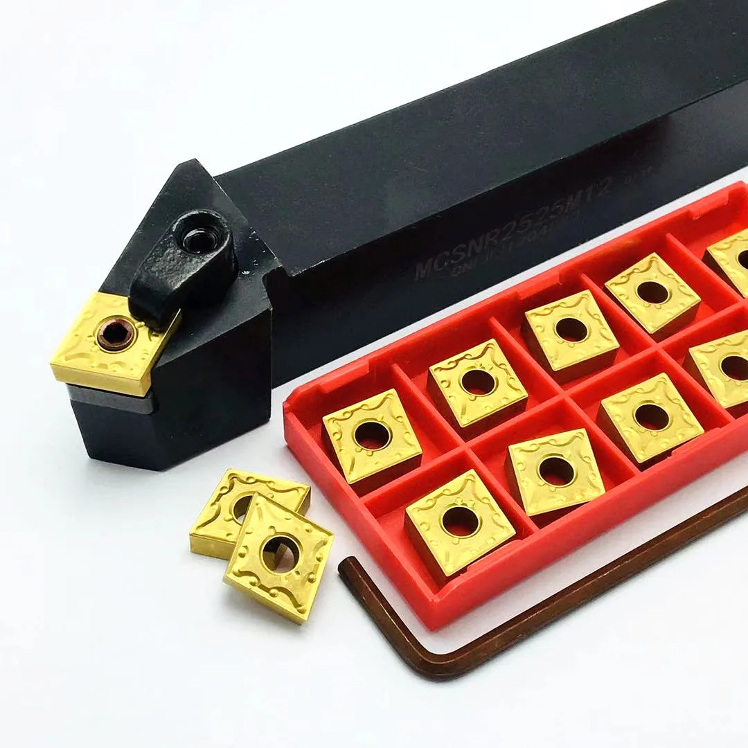 MCSNR2525M12 MCSNR2020K12 MCSNR1616H12 MCSNL external turning tool holder CNC lathe tool 10 pieces of CNMG1204 carbide inserts
MCSNR2525M12 MCSNR2020K12 MCSNR1616H12 MCSNL external turning tool holder CNC lathe tool 10 pieces of CNMG1204 carbide inserts