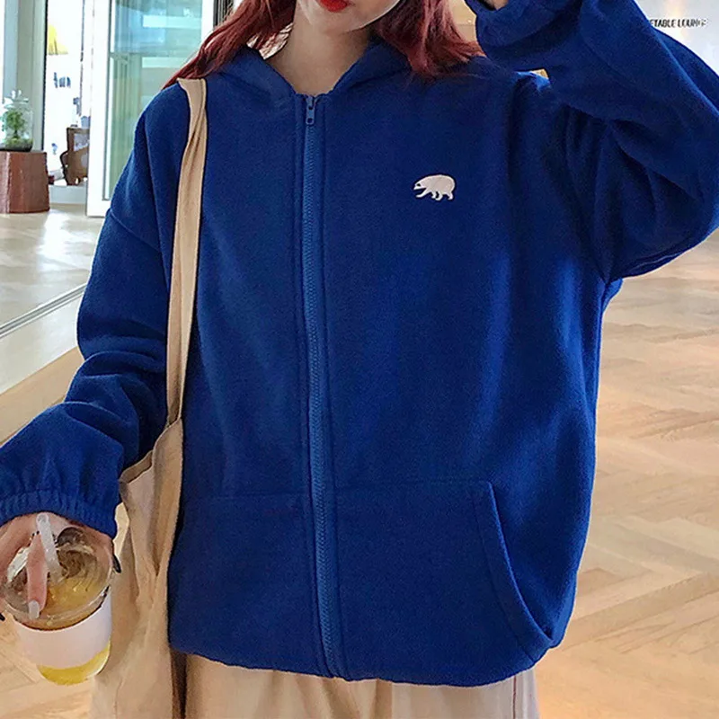 Zip-up Hoodie Women Loose Plus Velvet sweatshirt Pockets Letter Casual Oversized Harajuku Streetwear Womens tops clothes Trendy
Zip-up Hoodie Women Loose Plus Velvet sweatshirt Pockets Letter Casual Oversized Harajuku Streetwear Womens tops clothes Trendy