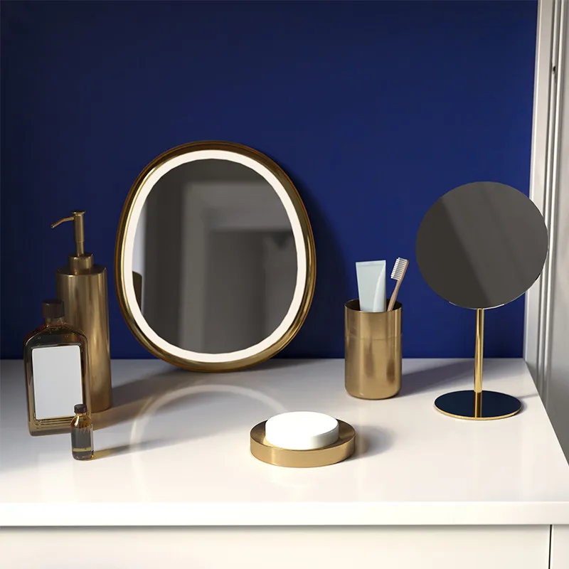 Bathroom Accessories Set 304 Stainless Steel Soap Dispenser Soap Dish Toothbrush Holder Gargle Cup Gold Finished Bathroom Set
Bathroom Accessories Set 304 Stainless Steel Soap Dispenser Soap Dish Toothbrush Holder Gargle Cup Gold Finished Bathroom Set