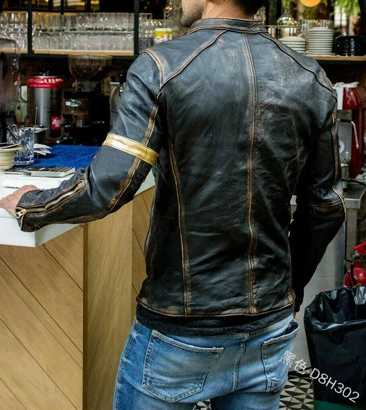European American Men's Autumn Winter 2020 Retro Patent Leather Zipper Jacket Faux Leather Vintage Motorcycle Jacket Men
European American Men's Autumn Winter 2020 Retro Patent Leather Zipper Jacket Faux Leather Vintage Motorcycle Jacket Men
