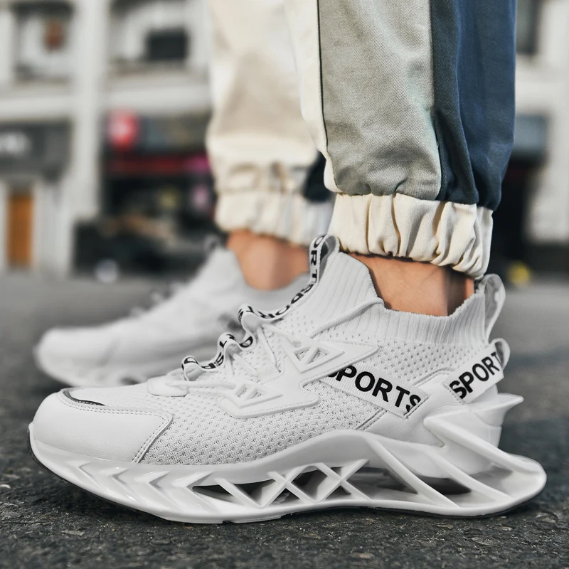 Breathable Men Running Shoes High Elasticity Cushioning Blade Gym Trainers Outdoor Sport Shoes Platform Walking Jogging Sneakers
Breathable Men Running Shoes High Elasticity Cushioning Blade Gym Trainers Outdoor Sport Shoes Platform Walking Jogging Sneakers