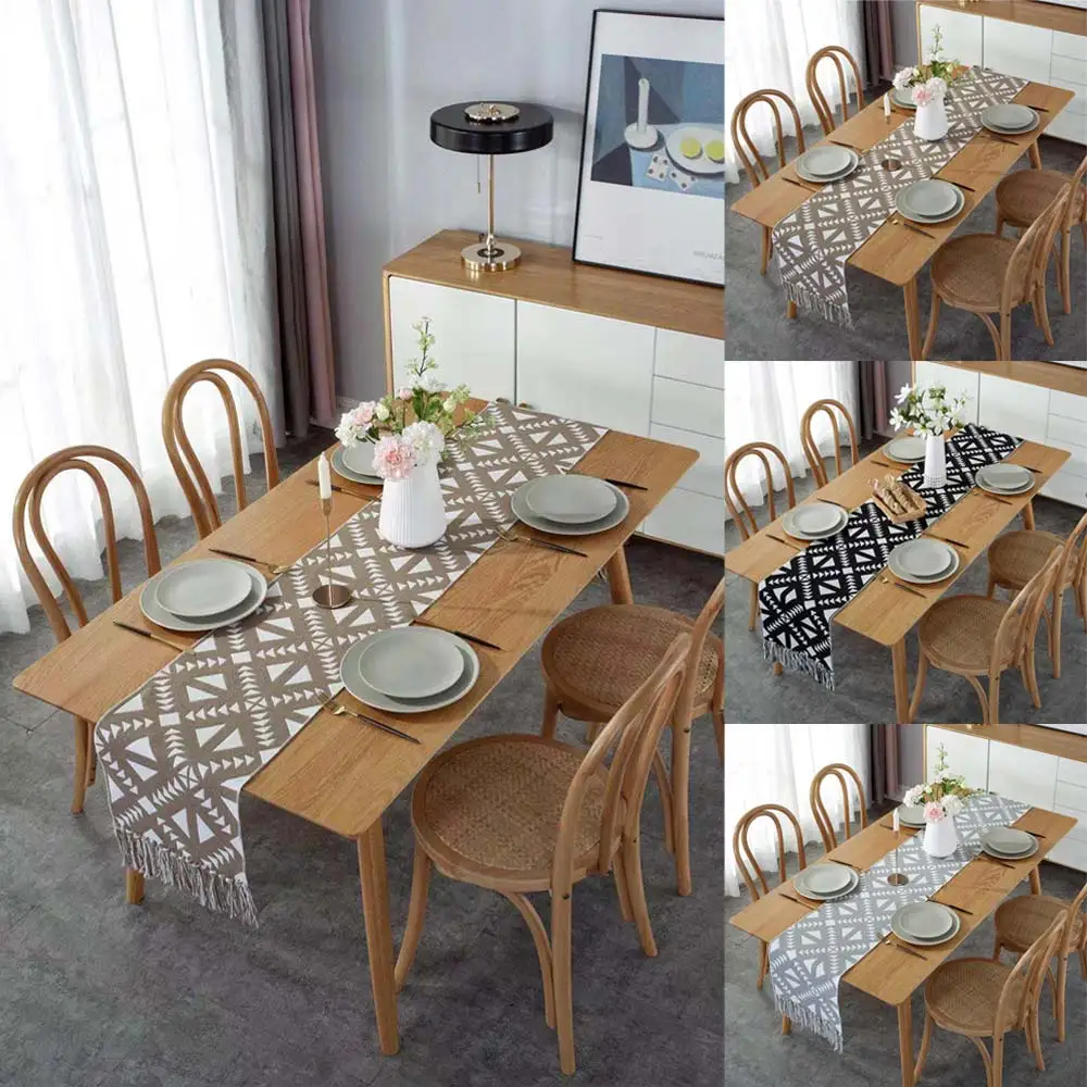 Luxury Cotton Linen Table Runner Minimalist Check Pattern European Tassel Tablecloth Dining Table Decor Wedding Table Decoration
Luxury Cotton Linen Table Runner Minimalist Check Pattern European Tassel Tablecloth Dining Table Decor Wedding Table Decoration