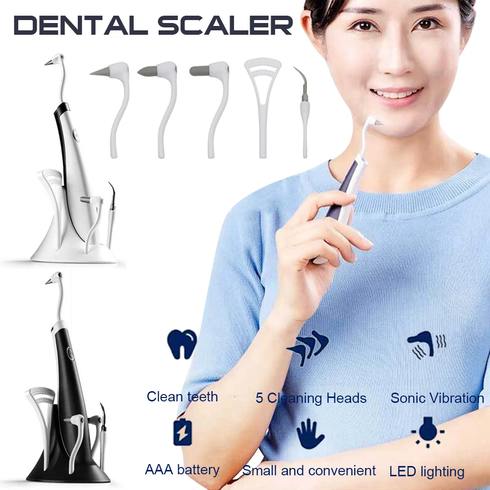 Electric Dental Calculus Remover High-frequency Vibration Led Light Tooth And Tartar Removal Cleaning Kit With 5 Cleaning Head
Electric Dental Calculus Remover High-frequency Vibration Led Light Tooth And Tartar Removal Cleaning Kit With 5 Cleaning Head
