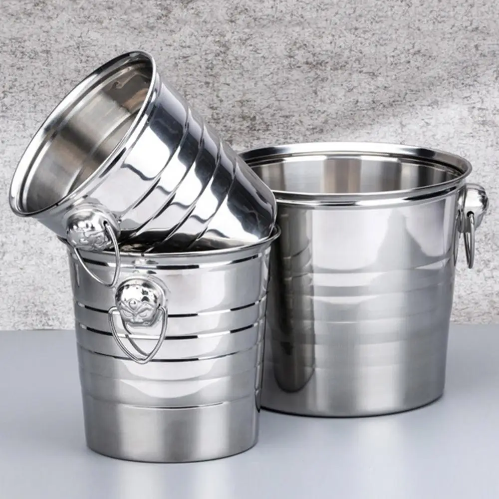 3L/5L/7L High Quality Stainless Steel Ice Bucket Thick Ice Holder Container for Bar Party Wine Barrel Silver
3L/5L/7L High Quality Stainless Steel Ice Bucket Thick Ice Holder Container for Bar Party Wine Barrel Silver