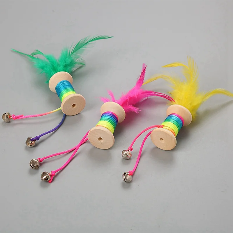 Pet Cat Feather Toys With Bell Wooden Rolling Interactive Funny Playthings Teaser Cat Toy Pet Kitten Supplies
Pet Cat Feather Toys With Bell Wooden Rolling Interactive Funny Playthings Teaser Cat Toy Pet Kitten Supplies