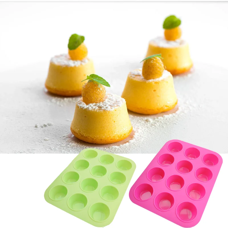 12 round silicone cake molds for oven special color cakes high temperature resistance
12 round silicone cake molds for oven special color cakes high temperature resistance