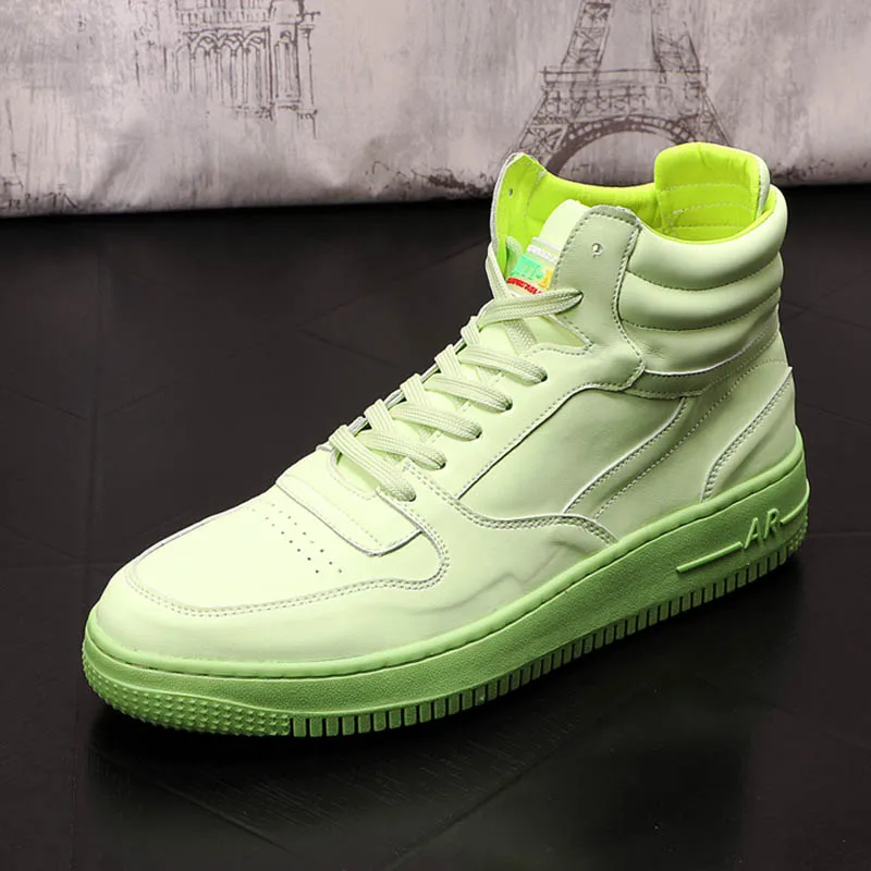 Spring 2021 New Fashion Men's Luxury Designer Green High Tops Shoes Causal Flats Moccasins Male Rock Punk Walking Sneakers
Spring 2021 New Fashion Men's Luxury Designer Green High Tops Shoes Causal Flats Moccasins Male Rock Punk Walking Sneakers