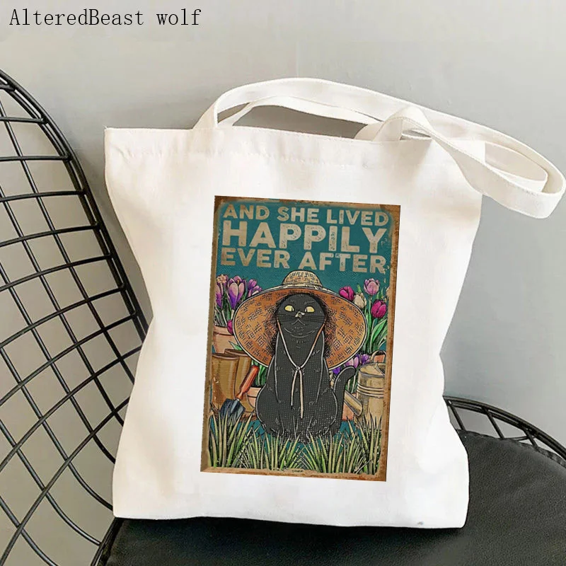 Women Shopper bag And She Lived Happily Ever After Cats Bag Harajuku Shopping Canvas Shopper Bag girl handbag Shoulder Lady Bag
Women Shopper bag And She Lived Happily Ever After Cats Bag Harajuku Shopping Canvas Shopper Bag girl handbag Shoulder Lady Bag
