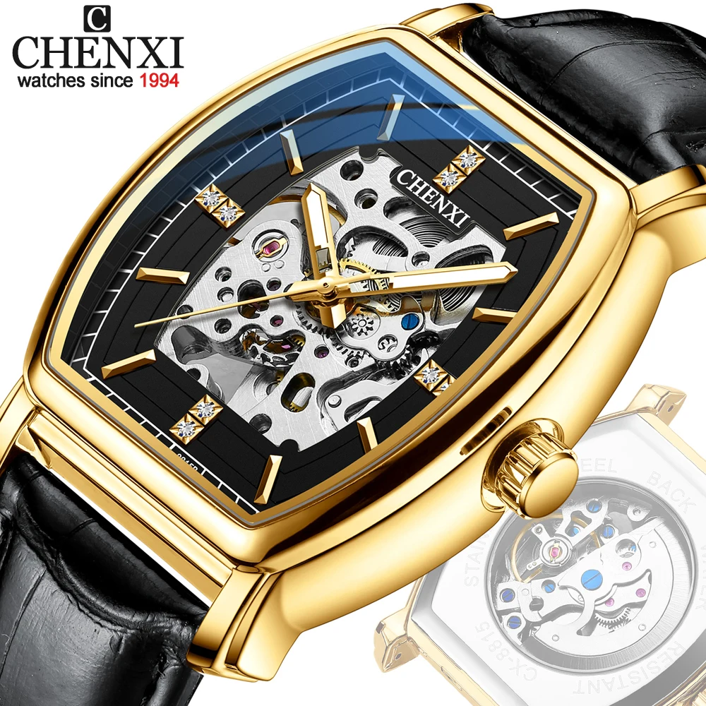 CHENXI Gold Mechanical Automatic Watches For Men Skeleton Waterproof Clock Luxury Brand Business Wristwatch Relogio Masculino
CHENXI Gold Mechanical Automatic Watches For Men Skeleton Waterproof Clock Luxury Brand Business Wristwatch Relogio Masculino