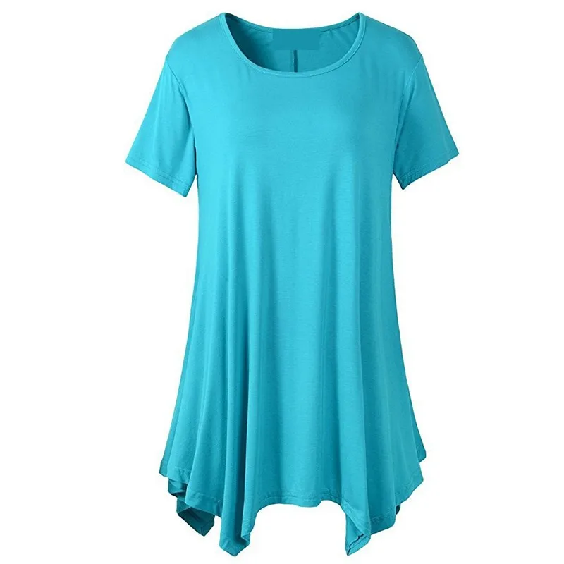 2021summer Plus Size Women's Mid-length Short-sleeved T-shirt Loose Round Neck Solid Color Bottoming Shirt Ladies Casual T-shirt
2021summer Plus Size Women's Mid-length Short-sleeved T-shirt Loose Round Neck Solid Color Bottoming Shirt Ladies Casual T-shirt