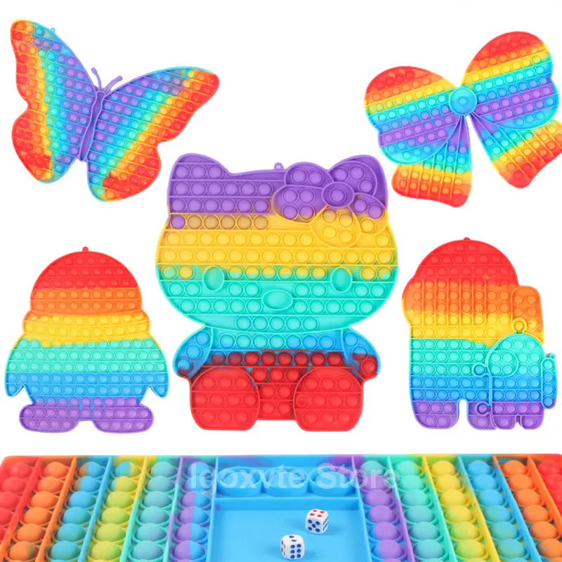 Giant Size Popits Fidget Toys 30cm Rainbow Big Push Pop Bubble XXL Dimple Antistress Toy Simple Dimmer Stress Toy Children Gift
Giant Size Popits Fidget Toys 30cm Rainbow Big Push Pop Bubble XXL Dimple Antistress Toy Simple Dimmer Stress Toy Children Gift
