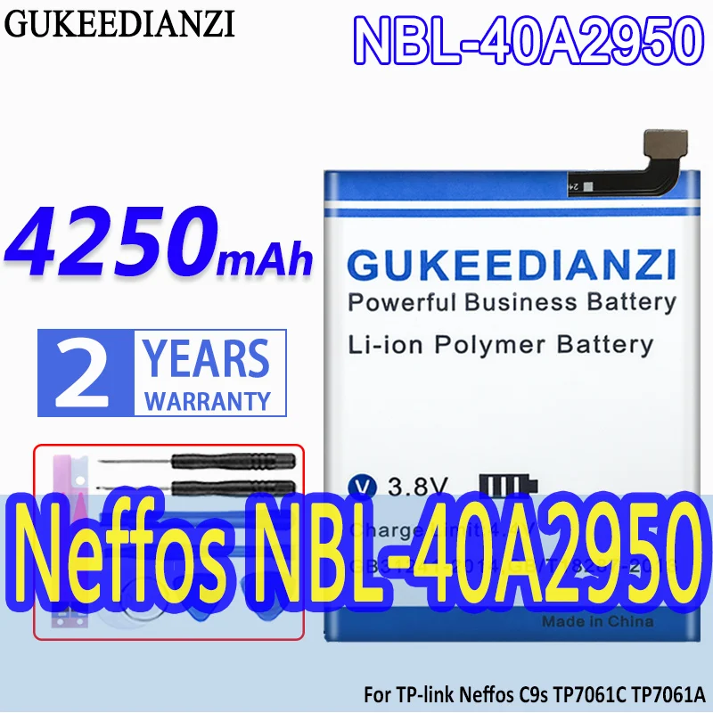GUKEEDIANZI высокое Ёмкость Батарея NBL-40A2950 4250 ма-ч для TP-link Neffos C9s TP7061C TP7061A акумуляторная батарея
GUKEEDIANZI высокое Ёмкость Батарея NBL-40A2950 4250 ма-ч для TP-link Neffos C9s TP7061C TP7061A акумуляторная батарея