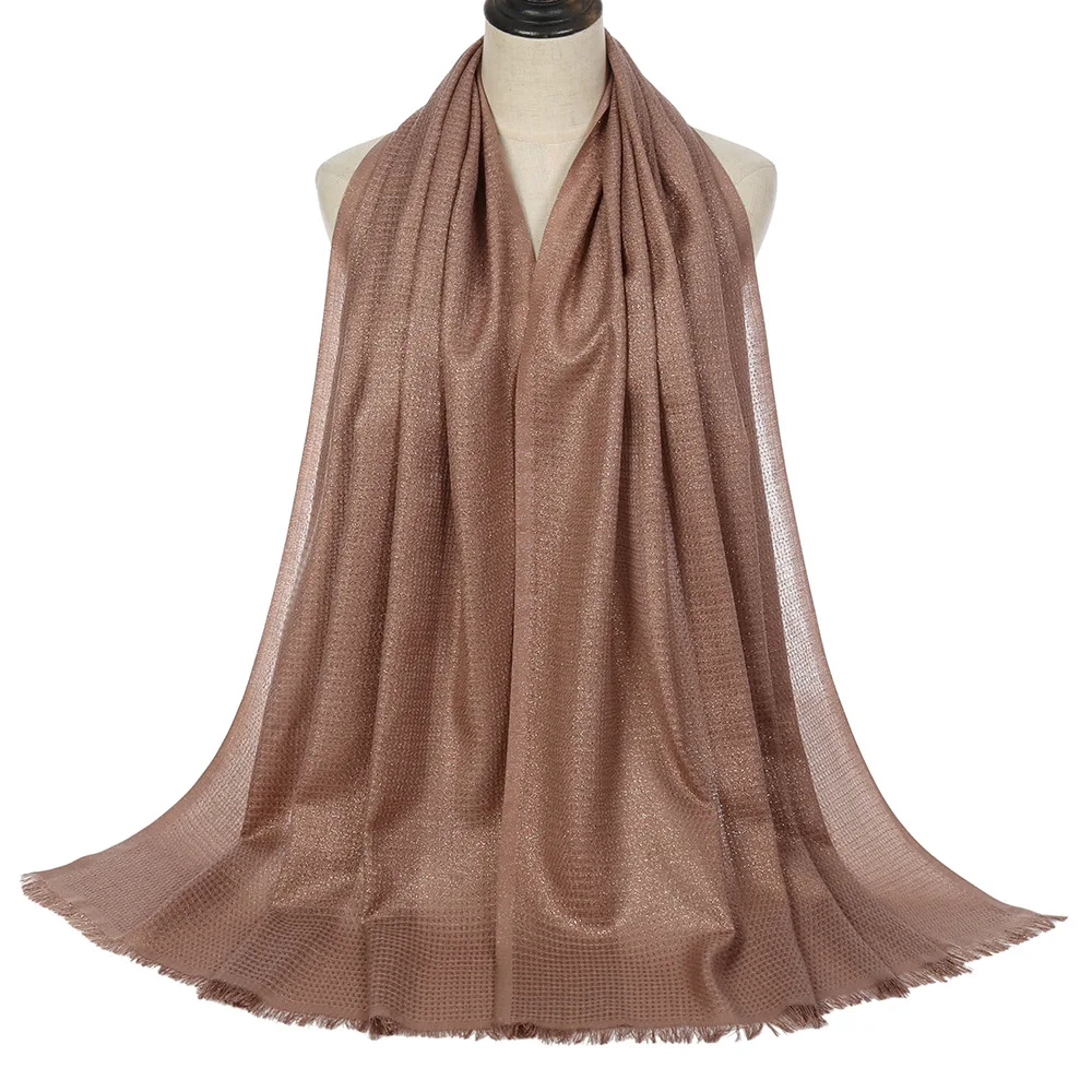 8 Colors Plain Lurex Glitter Hijab Soft Scarf Fringe Shimmer Silver Shawl Muslim Solid Color Scarves Wraps Cotton Headband Capes
8 Colors Plain Lurex Glitter Hijab Soft Scarf Fringe Shimmer Silver Shawl Muslim Solid Color Scarves Wraps Cotton Headband Capes