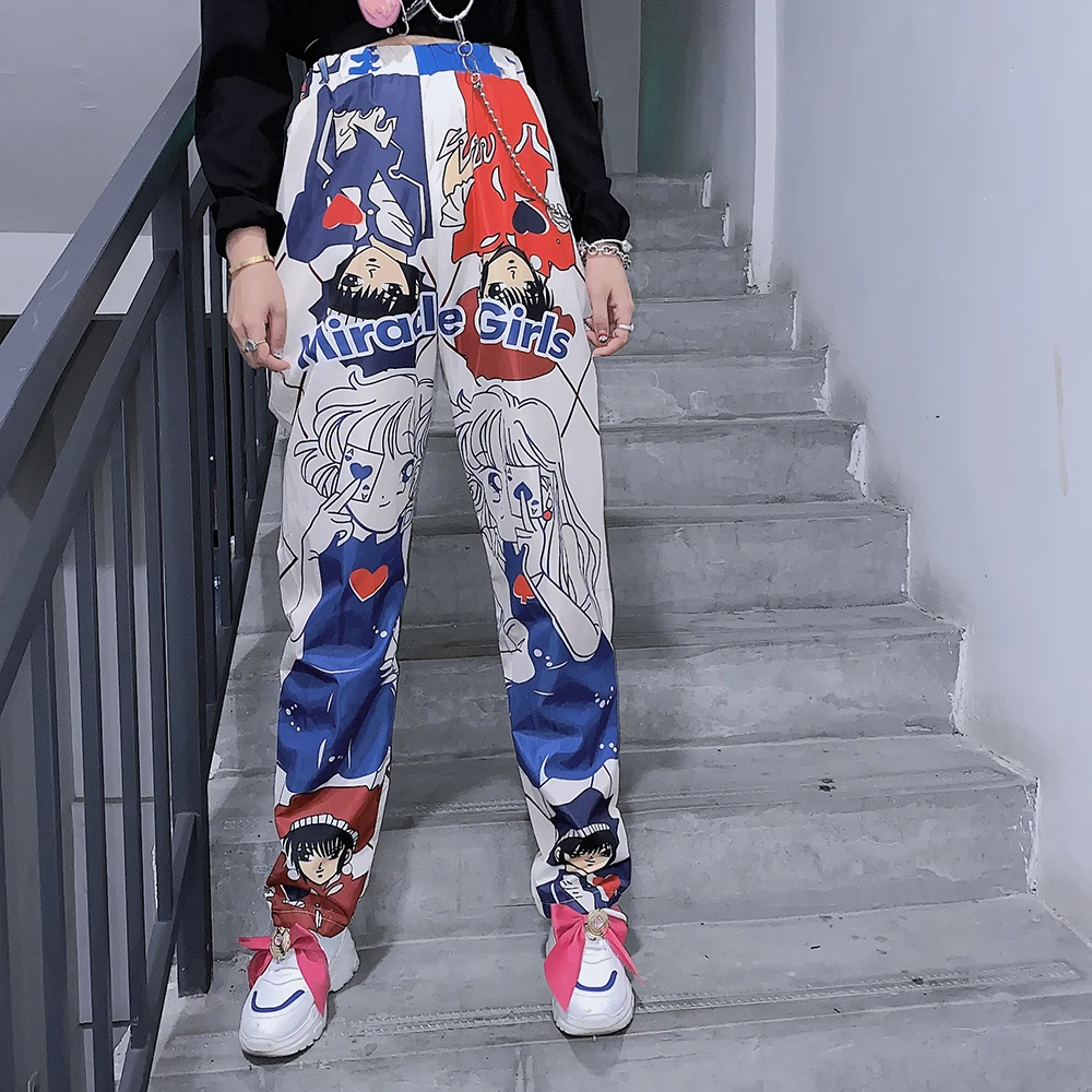 Japanese yuansufeng steam wave cartoon printed local cool girl loose jumpy pants trousers pant
Japanese yuansufeng steam wave cartoon printed local cool girl loose jumpy pants trousers pant