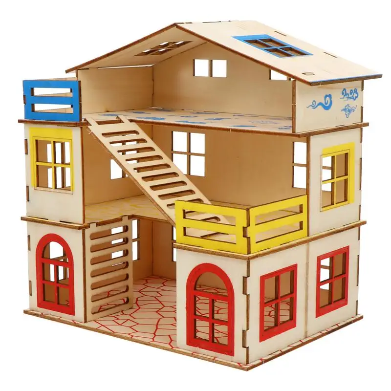 Hamster Hideout Wooden Hut Small Animals Double Layer Villa Rat Room House Cage Exercise Toy with Ladder Board
Hamster Hideout Wooden Hut Small Animals Double Layer Villa Rat Room House Cage Exercise Toy with Ladder Board