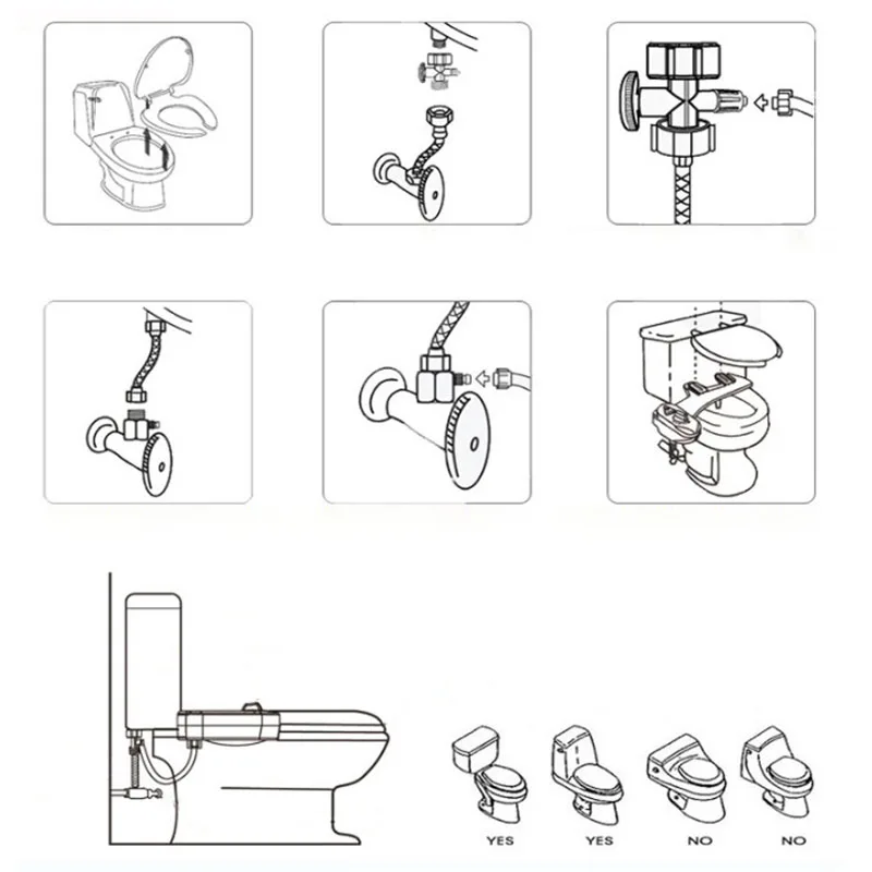 Сиденье на унитаз или биде распылитель для мытья воды чистящее приспособление