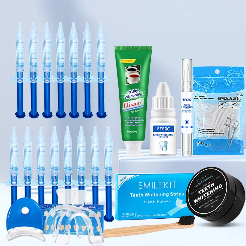 22PCS/SET Dental Floss Toothpicks+Strips+Whitening Toothpaste+Pen+Powder+Essence Gel Teeth Whitening Kit
22PCS/SET Dental Floss Toothpicks+Strips+Whitening Toothpaste+Pen+Powder+Essence Gel Teeth Whitening Kit