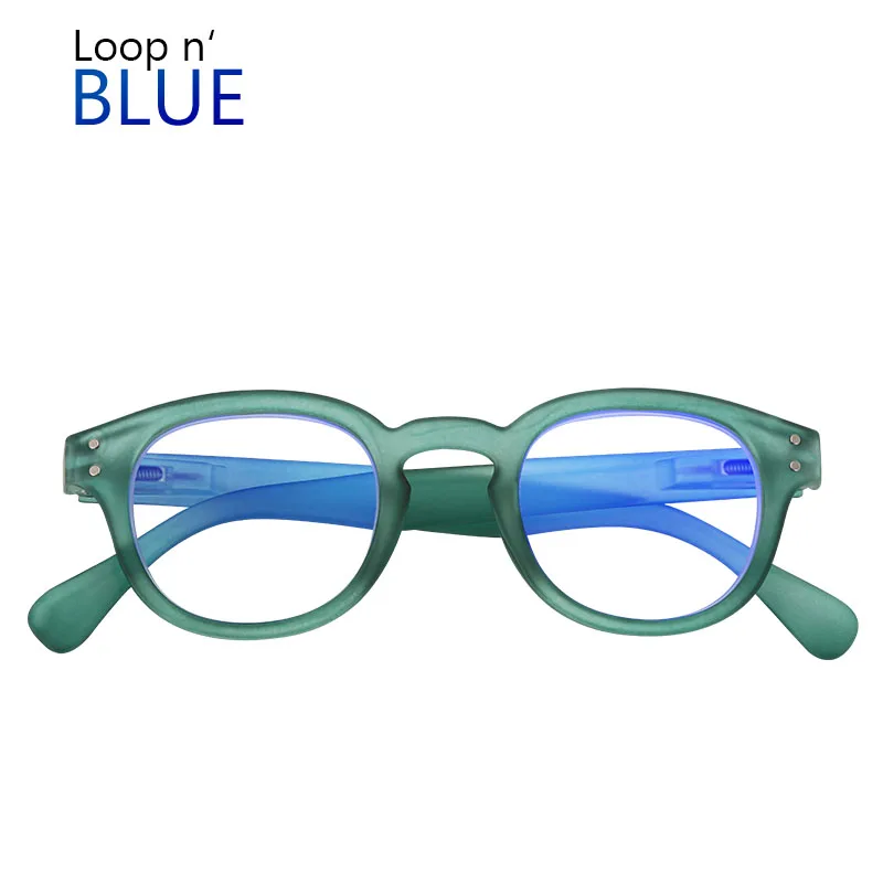 Фото 2019 анти синий светильник очки для чтения мужчин круглые зеленые - купить