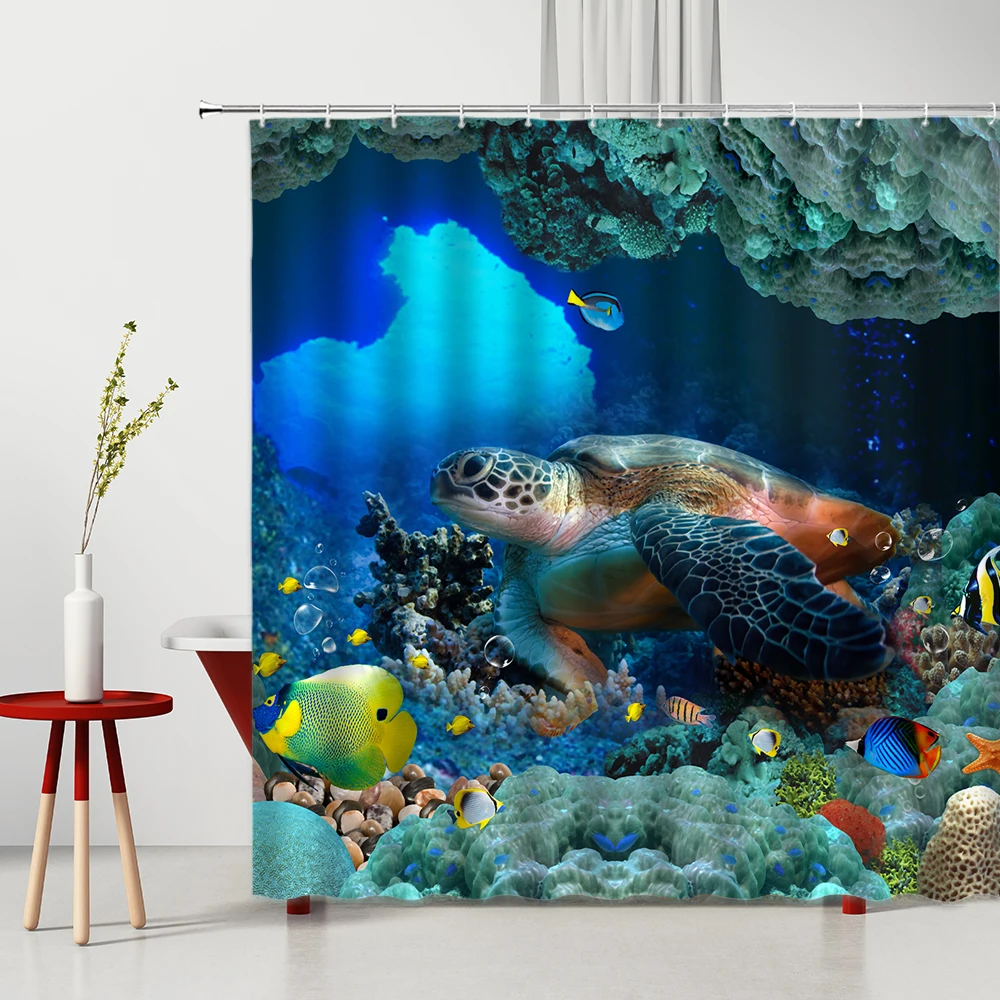 Turtle Shower Curtain Cute Cartoon Ocean Animal Bathroom Decor Washable Polyester Fabric With Hook Home Bath Hanging Curtains
Turtle Shower Curtain Cute Cartoon Ocean Animal Bathroom Decor Washable Polyester Fabric With Hook Home Bath Hanging Curtains