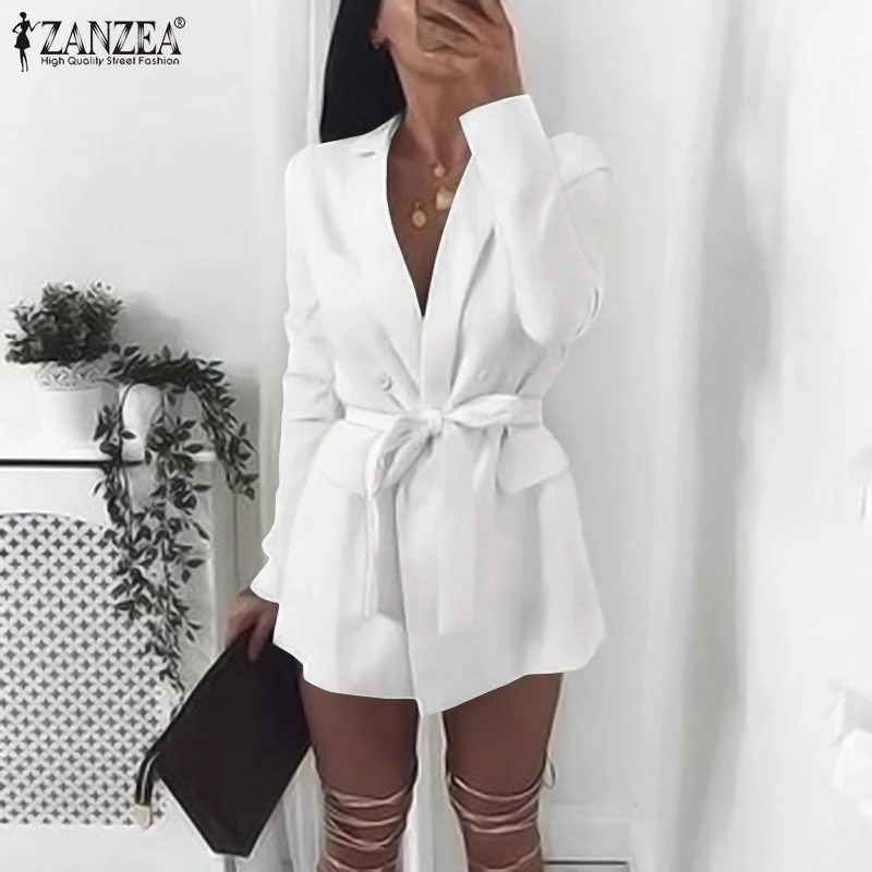 Oversized ZANZEA Fashion Office Lady Women's Blazers 2021 Spring Autumn Long Sleeve Belted Loose Outwear Casual Solid Lapel Coat
Oversized ZANZEA Fashion Office Lady Women's Blazers 2021 Spring Autumn Long Sleeve Belted Loose Outwear Casual Solid Lapel Coat