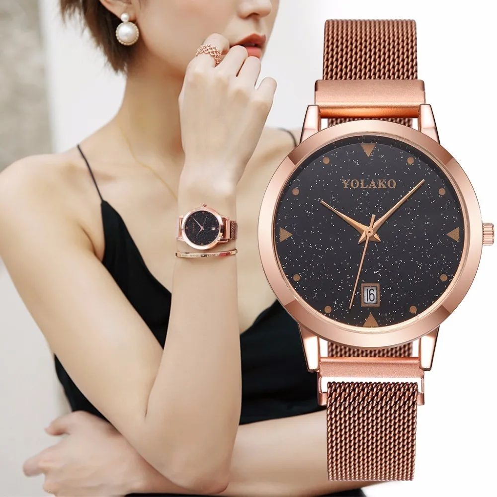 2021New Women Magnet Buckle Starry Sky Watch With Calendar Luxury Ladies Stainless Steel Quartz Watch Clock
2021New Women Magnet Buckle Starry Sky Watch With Calendar Luxury Ladies Stainless Steel Quartz Watch Clock