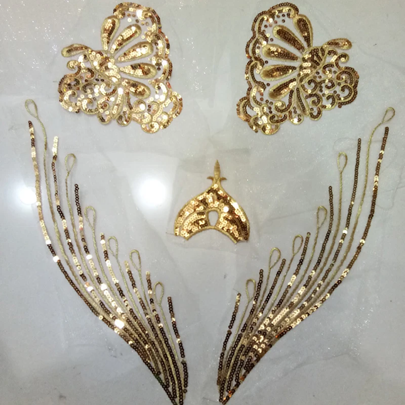 New Combination Embroidered Sequins, Stage Clothes, Dresses, Decorations, Handmade Patches
New Combination Embroidered Sequins, Stage Clothes, Dresses, Decorations, Handmade Patches