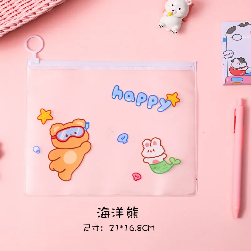 Cute Strawberry Bear File Bag Bunny Student Desktop Stationery Storage Zipper Bag Cartoon Transparent Waterproof Test Paper File
Cute Strawberry Bear File Bag Bunny Student Desktop Stationery Storage Zipper Bag Cartoon Transparent Waterproof Test Paper File