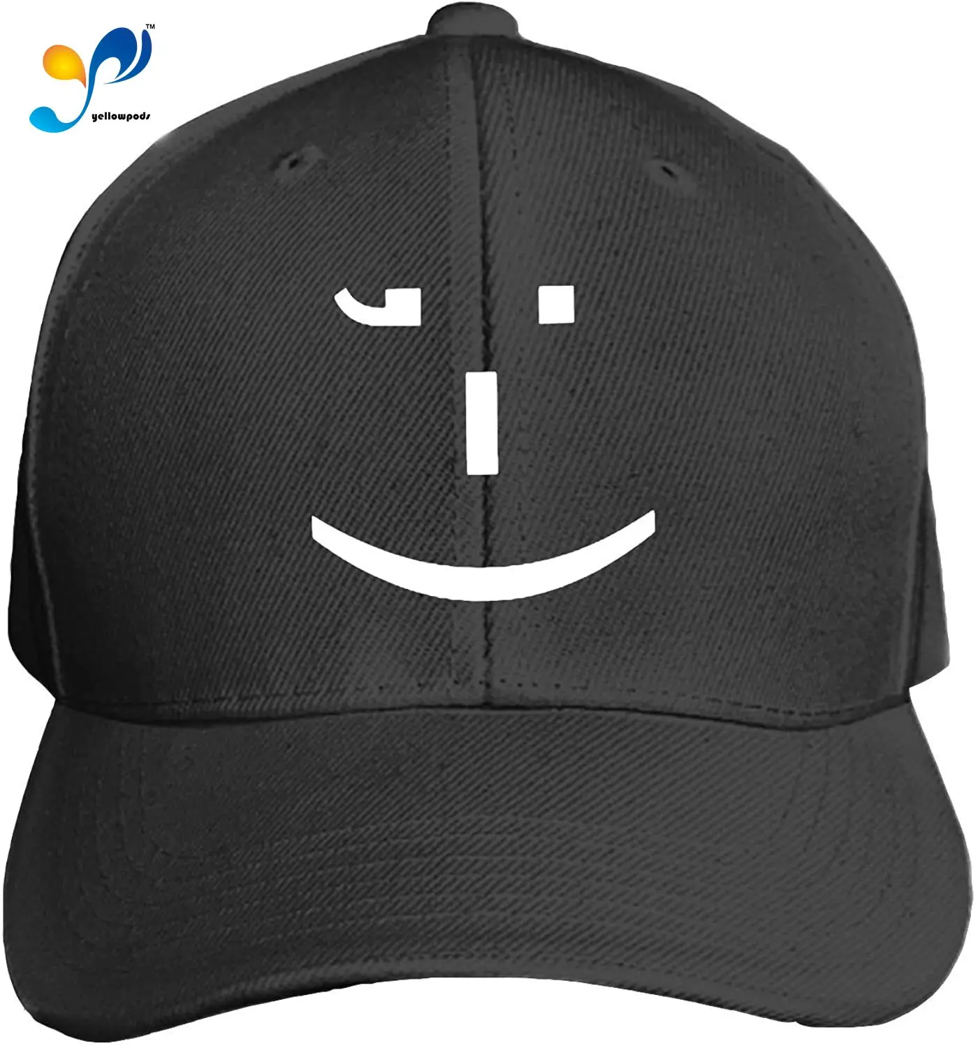 

Smiley Men's Structured Twill Cap Adjustable Peaked Sandwich Hat