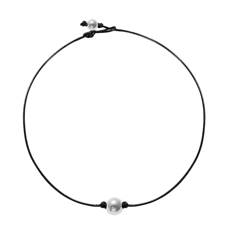 Trendy New Adjustable Black Leather Rope Imitation Pearl Necklace Women Clavicle Chain Choker Necklaces Fashion Neck Jewelry
Trendy New Adjustable Black Leather Rope Imitation Pearl Necklace Women Clavicle Chain Choker Necklaces Fashion Neck Jewelry