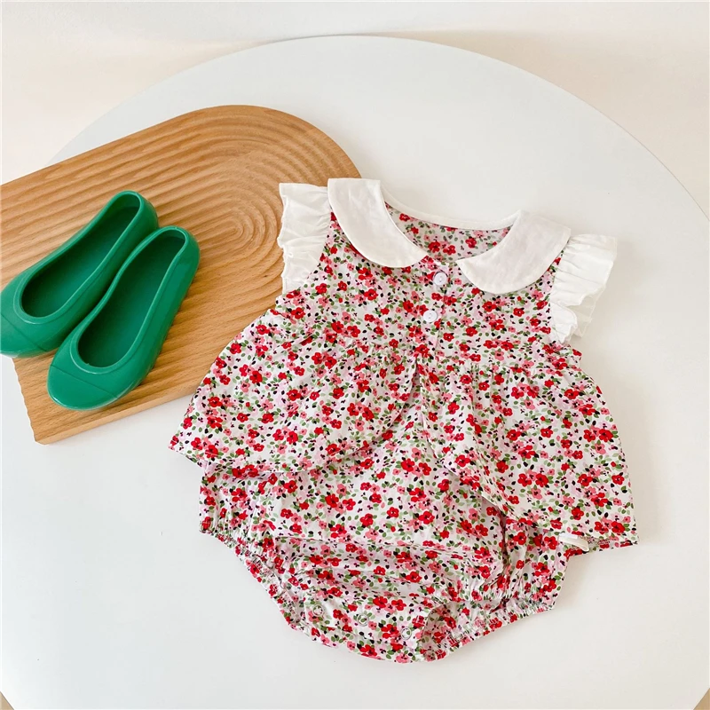 New Born Baby Girl Clothes Romper Sleeveless Thin Bodysuit Floral Jumpsuit Baby Clothing for Girls Outfit 2022 Summer
New Born Baby Girl Clothes Romper Sleeveless Thin Bodysuit Floral Jumpsuit Baby Clothing for Girls Outfit 2022 Summer