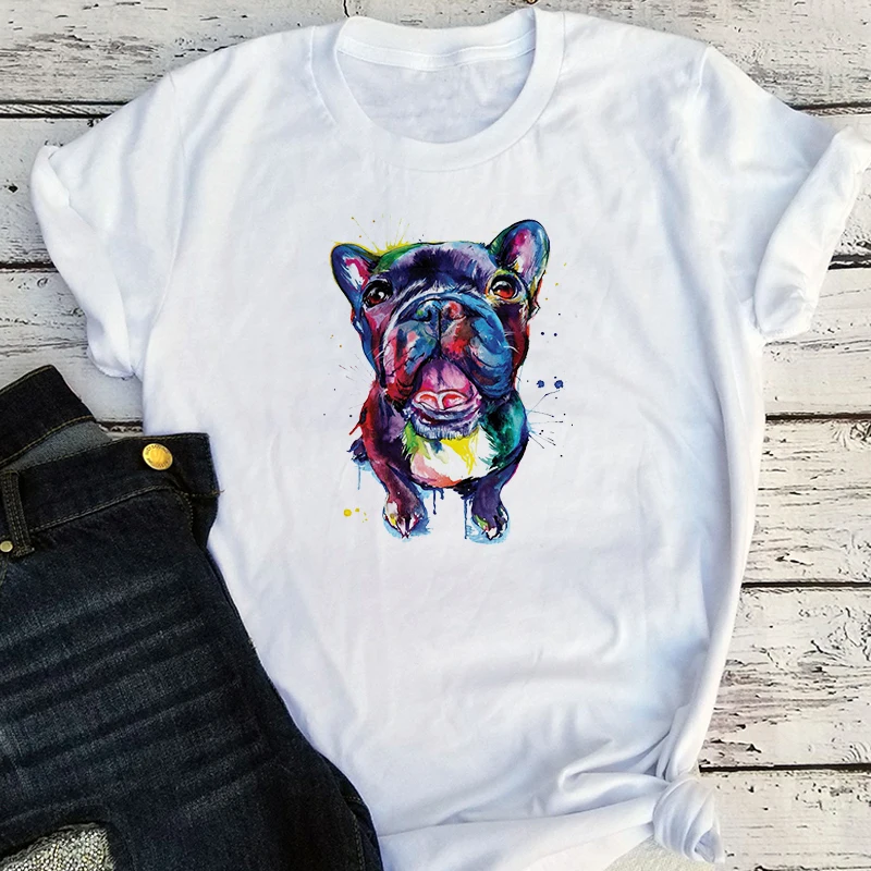 Художественные футболки с рисунком собаки женские сексуальные топы в эстетике