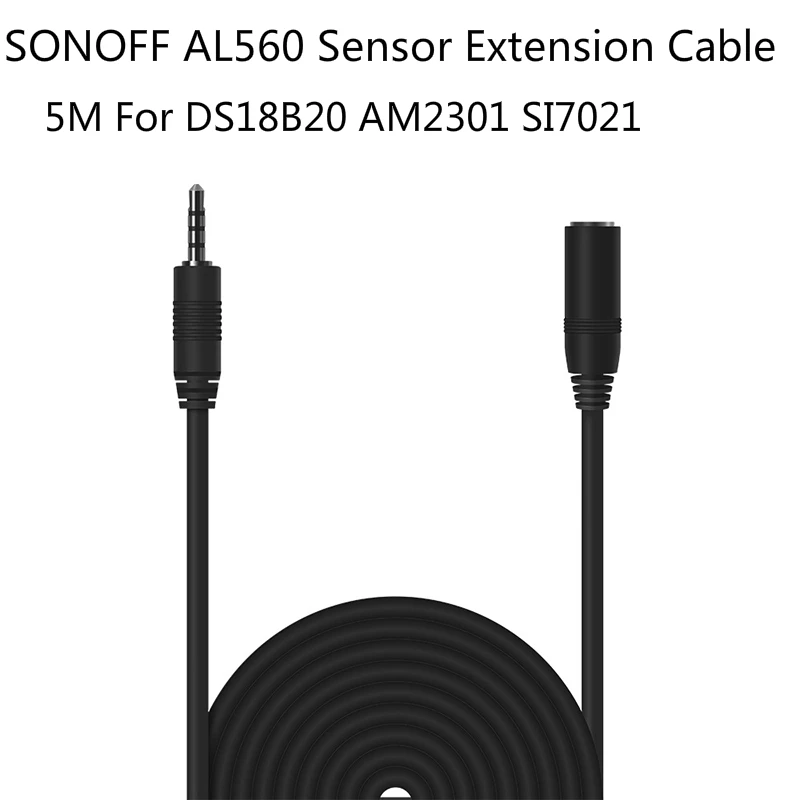 SONOFF AL560 Sensor Extension Cable 5M For DS18B20 AM2301 SI7021 Single Remote Control Switch High Accuracy Sensors Temperature
SONOFF AL560 Sensor Extension Cable 5M For DS18B20 AM2301 SI7021 Single Remote Control Switch High Accuracy Sensors Temperature