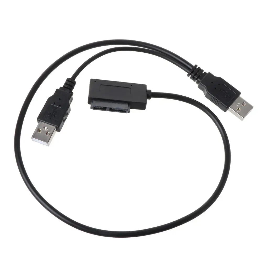Dual USB 2.0 to 7+6 Pin Slimline Slim SATA Cable Adapter Converter Power Supply Cord for Notebook Laptop CD-ROM DVD-ROM ODD
Dual USB 2.0 to 7+6 Pin Slimline Slim SATA Cable Adapter Converter Power Supply Cord for Notebook Laptop CD-ROM DVD-ROM ODD