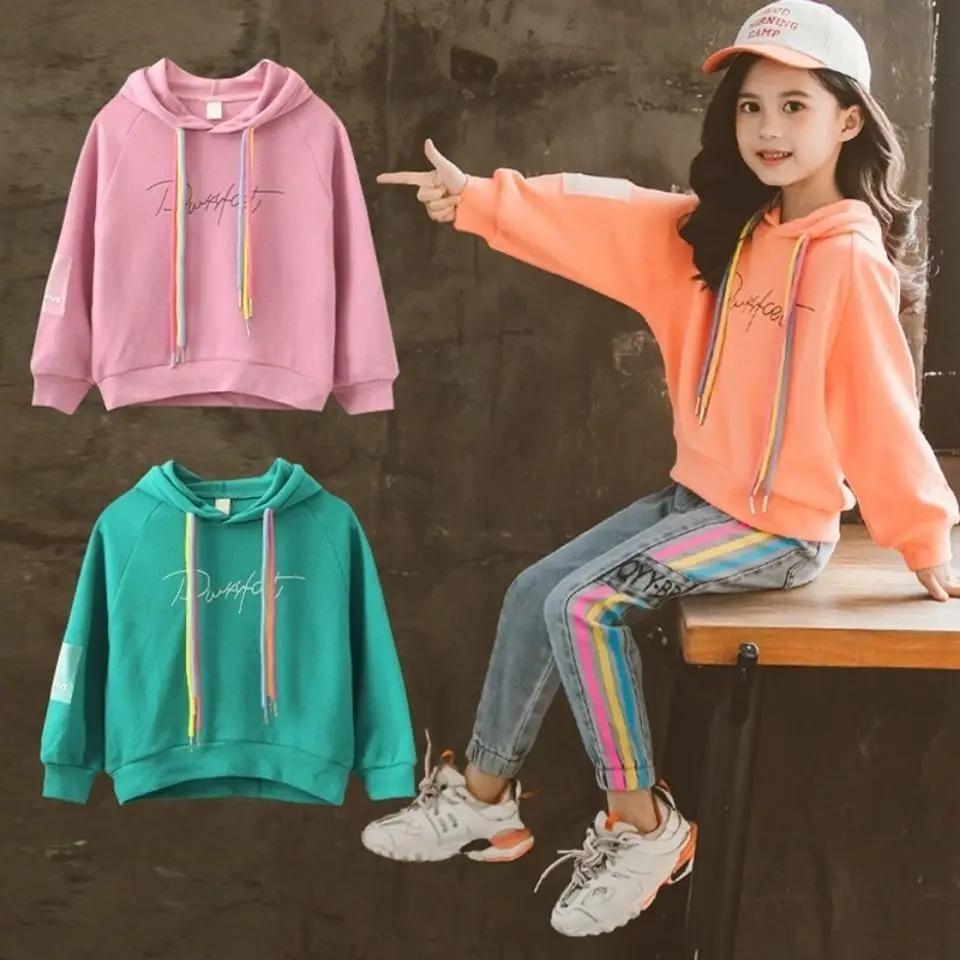 Girls Clothing Set Autumn Teenage Girls Tracksuit Pink Rainbow Hooded Jeans School Girls Clothes Children Costume 8 10 12 Years
Girls Clothing Set Autumn Teenage Girls Tracksuit Pink Rainbow Hooded Jeans School Girls Clothes Children Costume 8 10 12 Years