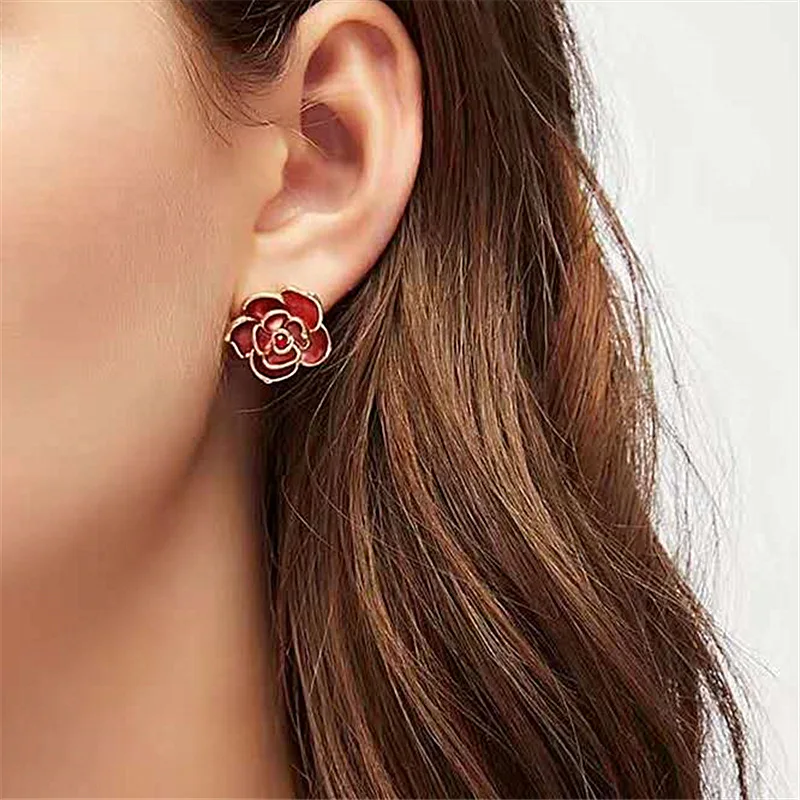 Zeojrlly Metal Women Vintage Stud Earrings Retro Bride Red Flower Earrings Petals Ins Rose Female simple elegant korean jewelry
Zeojrlly Metal Women Vintage Stud Earrings Retro Bride Red Flower Earrings Petals Ins Rose Female simple elegant korean jewelry