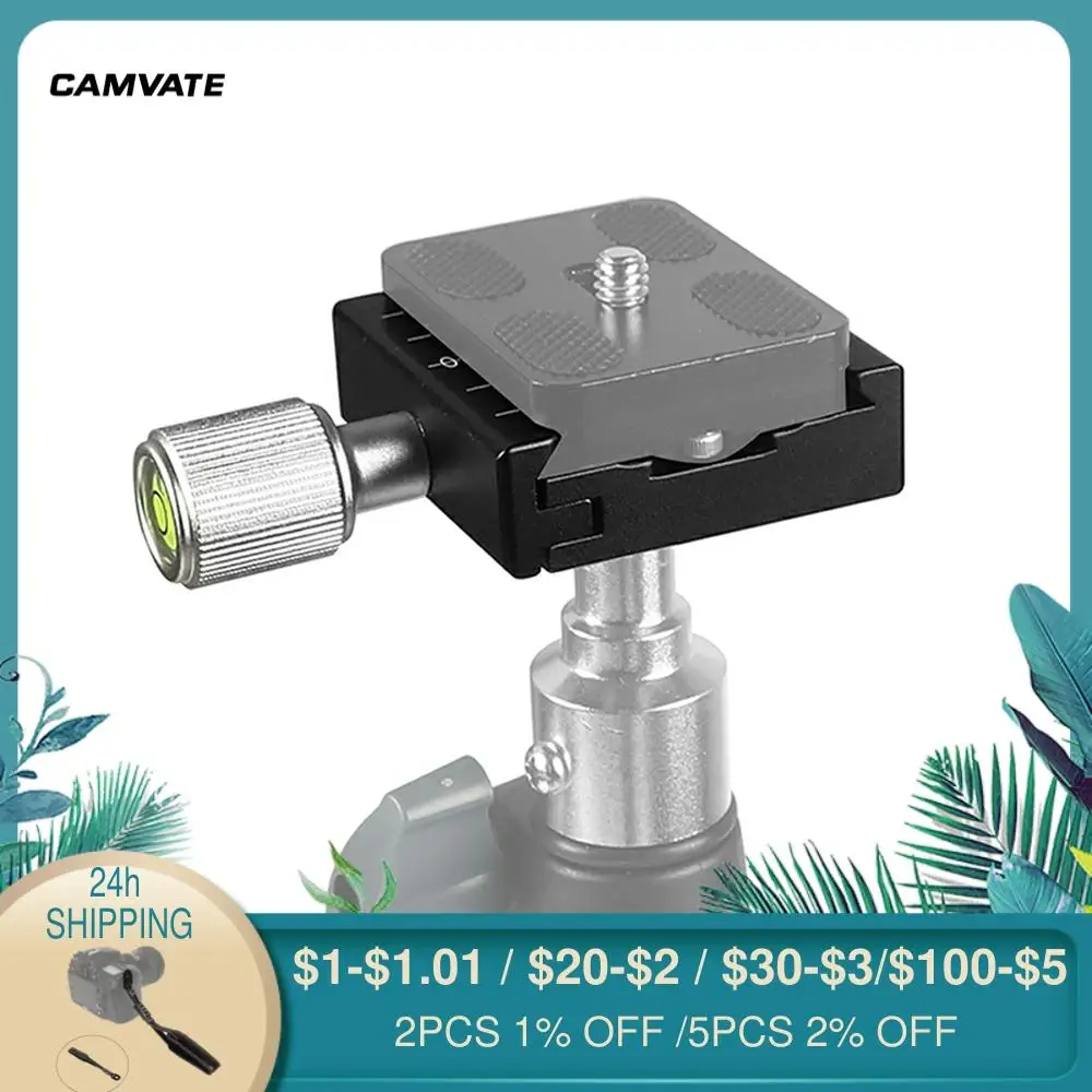 CAMVATE Arca Swiss Style Standard 50mm Quick Release Clamp (Plate Width 38mm) With Built-in Bubble Levels For Tripod Mounting
CAMVATE Arca Swiss Style Standard 50mm Quick Release Clamp (Plate Width 38mm) With Built-in Bubble Levels For Tripod Mounting