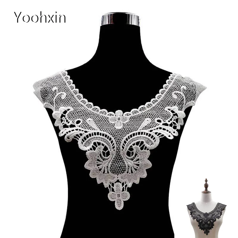 NEW white black flower embroidery DIY lace collar Fabric Sewing Applique ribbon trim neckline craft cloth dress home Textile
NEW white black flower embroidery DIY lace collar Fabric Sewing Applique ribbon trim neckline craft cloth dress home Textile