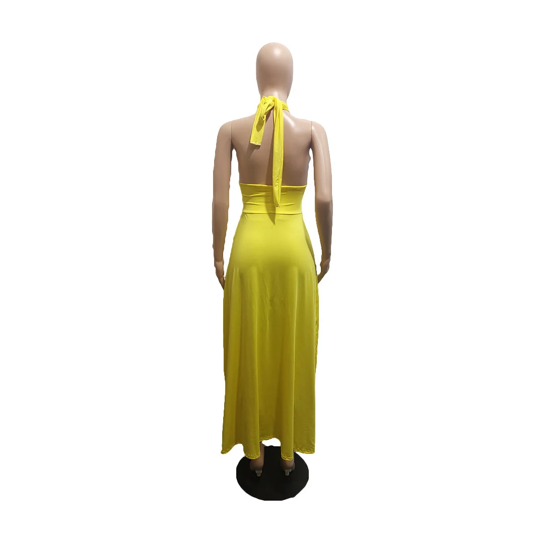 Elegant Hollow Out Holiday Solid Color Long Dress Summer Sleeveless Women Maxi Dress Sexy Halter Backless Lady Party Dresses
Elegant Hollow Out Holiday Solid Color Long Dress Summer Sleeveless Women Maxi Dress Sexy Halter Backless Lady Party Dresses