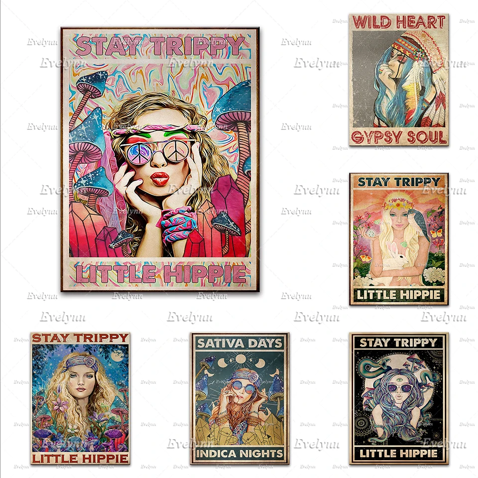 Stay Trippy Little Hippie Vintage Poster, Home Decor Canvas Wall Art Prints Hippie Art Print Living Room Decoration Unique Gift
Stay Trippy Little Hippie Vintage Poster, Home Decor Canvas Wall Art Prints Hippie Art Print Living Room Decoration Unique Gift