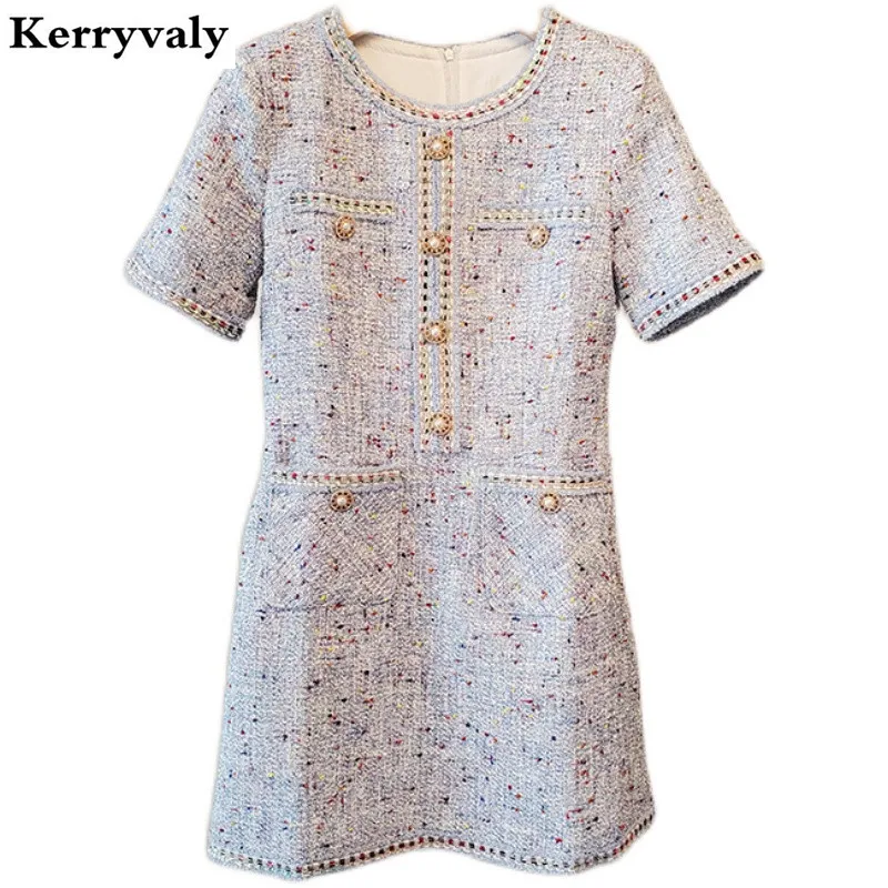 High Quality Autumn Graceful Tweed Ladies Dress Robe Femme T 2021 Round Neck Short Sleeve Dress Robe Vintage Women Dress K10036
High Quality Autumn Graceful Tweed Ladies Dress Robe Femme T 2021 Round Neck Short Sleeve Dress Robe Vintage Women Dress K10036