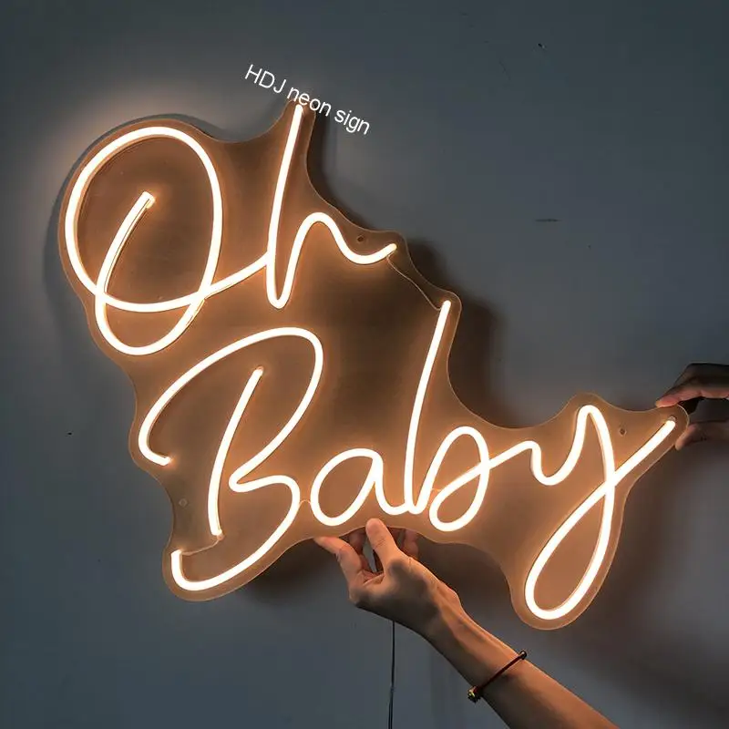 С надписью Oh BABY неоновая вывеска для организаций и магазинов индивидуальный