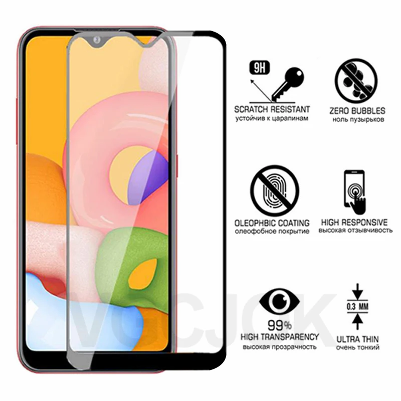 Закаленное стекло для Samsung Galaxy A01 A51 A71 Защитная пленка экрана A10 A20 A30 A40 A50 Защитное