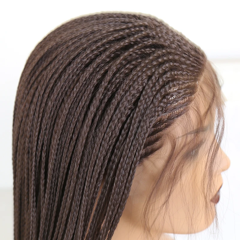 RONGDUOYI Dark Brown Braided Box Braids Wig Long Heat Resistant Synthetic Lace Front Wigs for Women New Hairstyle Cosplay Wig
RONGDUOYI Dark Brown Braided Box Braids Wig Long Heat Resistant Synthetic Lace Front Wigs for Women New Hairstyle Cosplay Wig